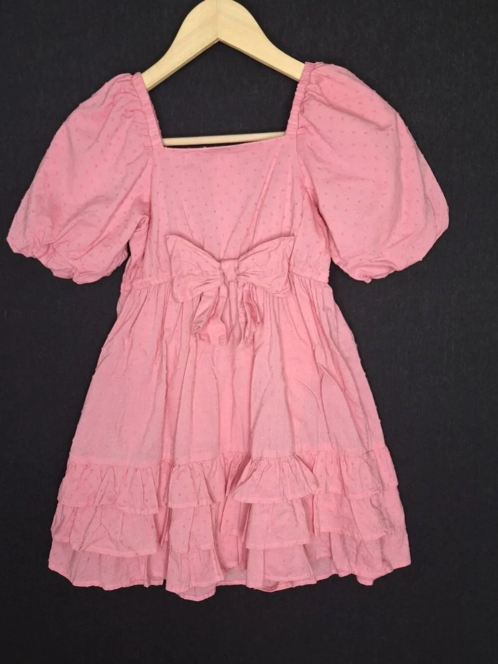 💙 Gymboree Girls Pink 100% Cotton Bow Dress Size 7 Preppy Formal Girly Summer S